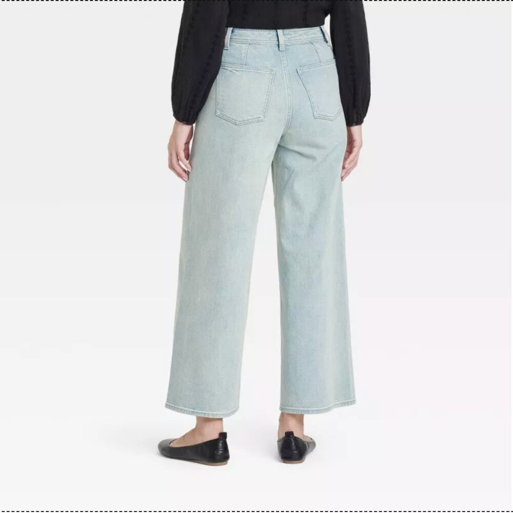 Women's High-Rise Sailor Wide Leg Ankle Jeans - Universal Thread™ - Picture 3 of 10